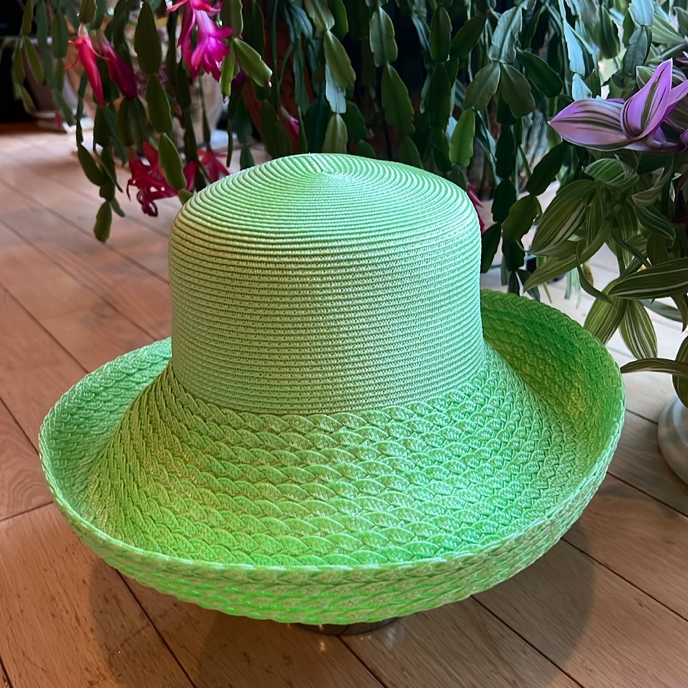 Chic Mint Straw Green 4 Ways Style Poly Hat